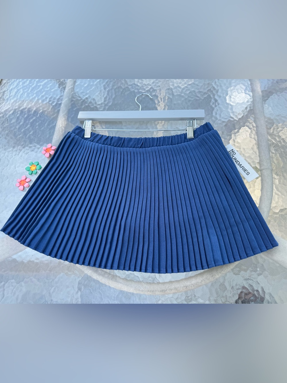 💙NWT Pleated Mini Skort Cadet Blue Size S 4-6 No Boundaries